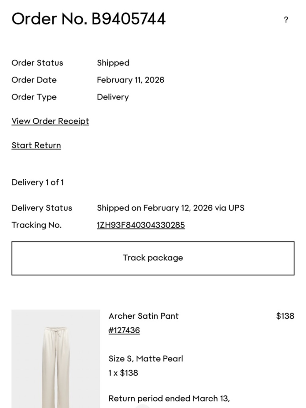 Aritzia Archer Satin Wide-Leg Pants in Soft Cream - Picture 5 of 6